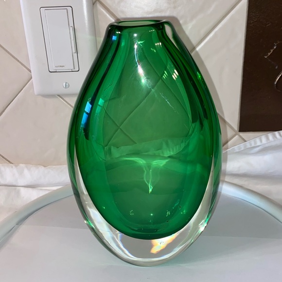 Vintage Sommerso art Murano style glass vase